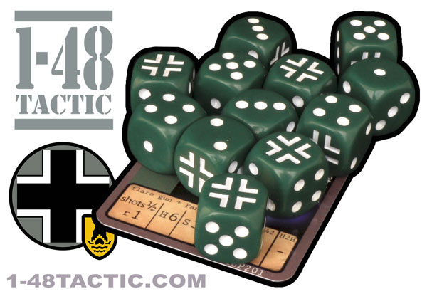 12 Volksgrenadier Division faction dice + exclusive limited edition weapon card!