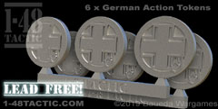 48MAT02 - 6 x Metal Action tokens German Volksgrenadier
